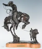 Every Which Way But Loose by Linda S. Stewart, bronze, sold Jul 2019