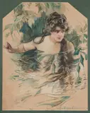Illustration, "Eve by Howard Chandler Christy, watercolor and goauche, sold Jul 2019