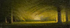Landscape by Harvey Joiner, oil, sold Jul 2019