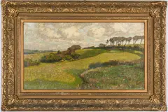 Breezy Uplands by William Wendt, oil on canvas, sold Jul 2019