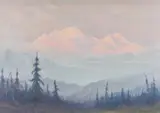 OC, Alaskan Landscape by Magnus Colcord Heurlin, oil on canvas, sold Jan 2019