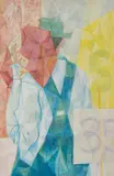 Farmers' Market Scene by Roy Curtis Jr Craven, oil on canvas, sold Jan 2019