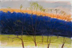 Evening Breeze by Wolf Kahn, 1990, pastel, sold Jan 2019