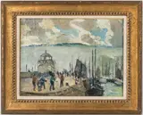 St. Ives, Cornwall Harbor Scene by Hayley Lever, oil on canvas, sold Jan 2019