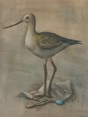 Bird Egg by Werner Wildner, tempera on panel, sold Jan 2019