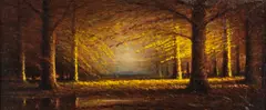 Autumn Landscape by Harvey Joiner, oil on board, sold Jan 2019