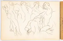 Sketchbook by Joseph Delaney, ink, sold Jul 2018