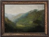 Mountain Landscape by Large Charles Krutch, oil, sold Jul 2018