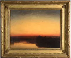 Early Autumn by John Frederick Kensett, oil on board, sold Aug 2017