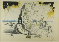 Cosmic Rays Resuscitating Soft Watches by Salvador Dalí, 1965, lithograph, sold Jan 2017