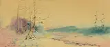 Panoramic Landscape by Lloyd Branson, watercolor, sold Jul 2016