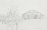 The Flowers We Gathered by Carroll Cloar, pencil on paper, sold Jul 2016