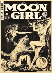 Moon Girl #7 Cover Art by Sheldon Moldoff, ink on board, sold Jan 2016