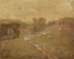 Landscape by Lloyd Branson, oil on board, sold Jan 2016