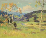 Landscape by Maurice Braun, oil on canvas, sold Jan 2015
