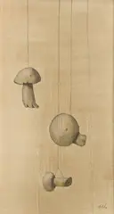 Mushrooms by Werner Wildner, oil on board, sold Jan 2015
