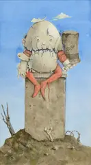 Humpty Dumpty by Werner Wildner, oil, sold Jul 2014
