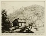 A Mountain Home by Louis E. Jones, etching, sold Jan 2014