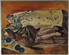 Lounging Woman by Joseph Delaney, oil on board, sold Jun 2012