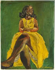 Woman in Yellow Dress by Joseph Delaney, oil on board, sold Jun 2012