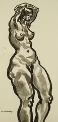Nude by Joseph Delaney, watercolor, sold Jun 2012