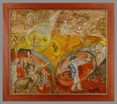 Circus Center Ring by Joseph Delaney, oil on board, sold Jan 2012