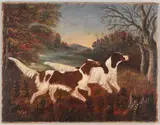 Landscape with Hunting Dogs by Wilhelm Theodore Eilerts, oil on canvas, sold Jan 2012