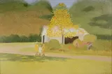 The Children at the Shop by Carroll Cloar, acrylic on board, sold May 2009