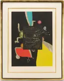 Aquatint, Libre del Sis Sentis by Joan Miró, 1981, etching, sold Jan 2024