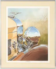 Offset , 'Chrome' 1932 Duesenberg by Tom Hale, pencil, sold Oct 2022