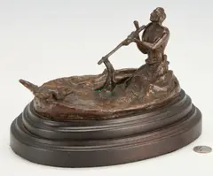 Smoking with the Spirit by Charles Marion Russell, 1929, bronze, sold Jan 2022