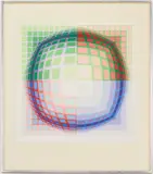 Vega by Victor Vasarely, color serigraph, sold Jul 2023