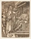 Christ before Herod by Albrecht Durer, woodcut, sold Jul 2023