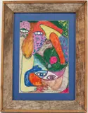 Lonely Teardrop by Bessie Harvey, mixed media, sold Jan 2023
