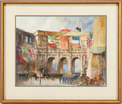 Untitled by William Monk, watercolor on paper, offered Jan 2022