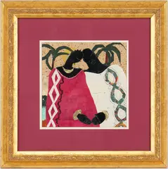 Collage, Man Woman by Willie Torbert, mixed media, sold Jul 2021