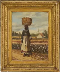 Woman w/ a Cotton Basket by William Aiken Walker, oil on canvas, sold Jan 2026