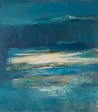 Beach II by Large Carl Sublett, 1961, oil on canvas, sold Jan 2026