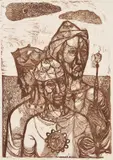 The Three Kings by Fred Jones, pencil, sold Jan 2026