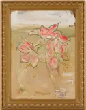 Floral Still Life by Sterling Boyd Strauser, 1995, oil on board, sold Jan 2026