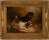 Armfield of Terriers by Edwin Armfield, oil on canvas, sold Jan 2026