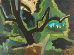 Summer Act 3 by Sterling Strauser, 1989, oil on board, sold Jan 2026