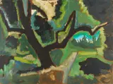Summer Act 3 by Sterling Strauser, 1989, oil on board, sold Jan 2026