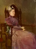 Portrait of Kate Scruggs Gutherz by Large Carl Gutherz, 1898, oil on canvas, sold Jan 2026