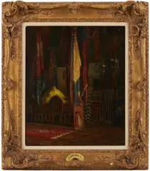 Lebourg , Mosque Interior by Albert Lebourg, 1873, oil on canvas, sold Jan 2026