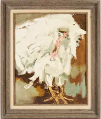 White Turkey by Sterling Strauser, 1977, oil on board, sold Jan 2026