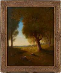 Catskill Landscape by Robert Crannell Minor, oil on canvas, sold Jan 2026