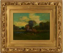 Tonalist Landscape by Julian Rix, 1899, oil on canvas, sold Jan 2026