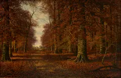 Autumn Landscape by William McKendree Snyder, oil on canvas, sold Jan 2026