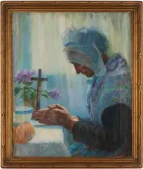 Untitled by Willie Betty Newman, oil on canvas, sold Jan 2026